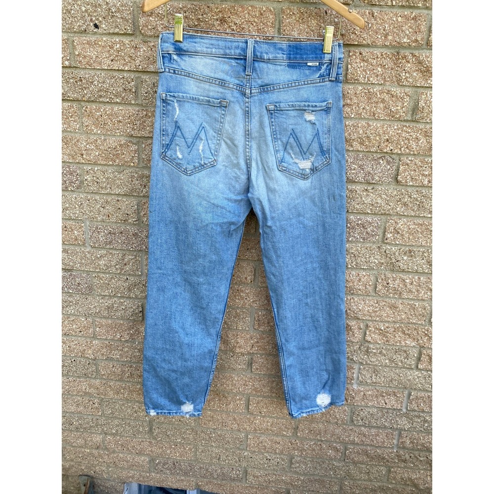 Mother Superior The Tomcat The Confession Distressed Straight Leg Jeans 27 Blue - Picture 5 of 8